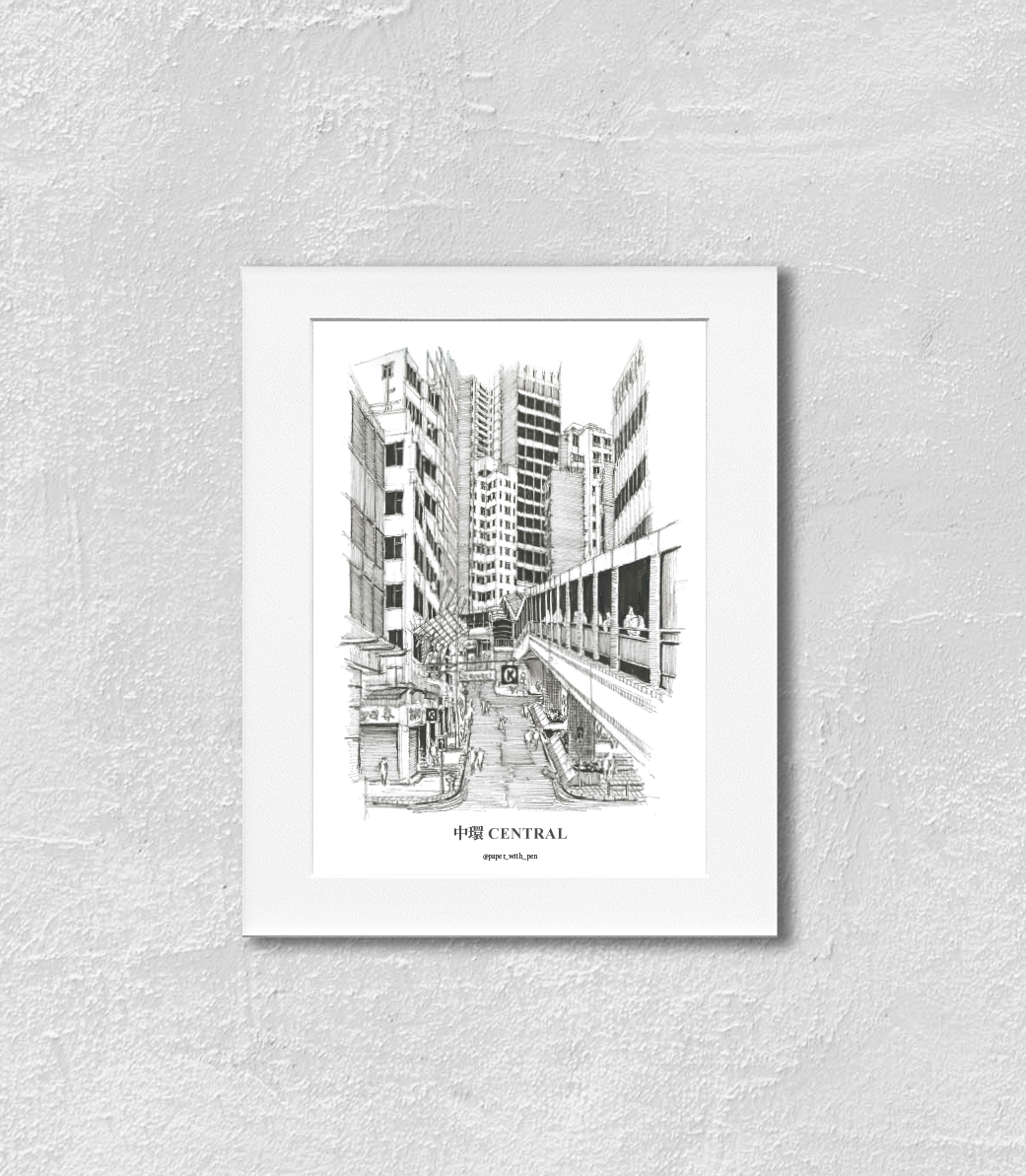 Hand-Drawn Frame Print : Central