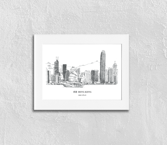 Hand-Drawn Frame Print : Victoria Harbour