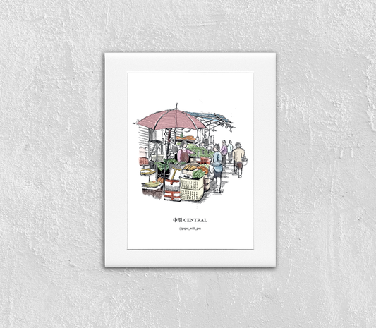 Hand-Drawn Framed Print : Graham Street